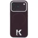 Karl Lagerfeld Grained Embossed Ring & Kameo Logo MagSafe vāciņš iPhone 18 Pro / 17 Pro, bordo