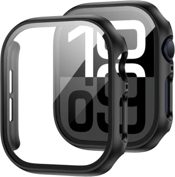 Tech-Protect Defense360 aizsargvāciņš ar stiklu Apple Watch 10 (46mm), Melns