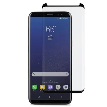 5D aizsargstikls Samsung Galaxy S8+ Plus SM-G955F, melns noapaļots (Tempered Glass)