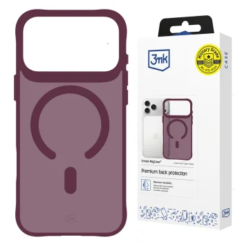 3mk Smoke MagCase vāciņš iPhone 18 Pro / 17 Pro ar MagSafe, bordo