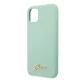 Guess iPhone 11 Pro Max vāciņš Silicone Vintage Gold Logo, zaļš