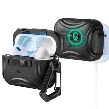 ESR Cyber FlickLock MagSafe maciņš AirPods Pro 3, melns
