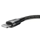 Baseus Cafule USB uz Lightning kabelis 2.0m 1.5A Pelēks-Melns