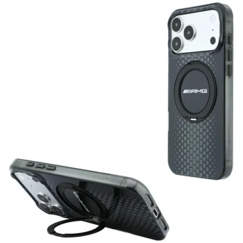 Vāciņš Mercedes AMG iPhone 18 Pro Max / 17 Pro Max ar MagSafe statīvu, melns