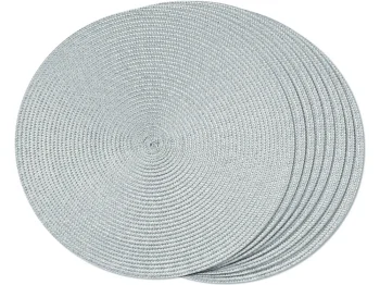 Apaļš pīts galda paliktnis, pelēks, 38 cm