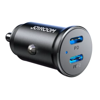 Auto lādētājs Joyroom JR-CCN06 30W 2x USB-C, melns