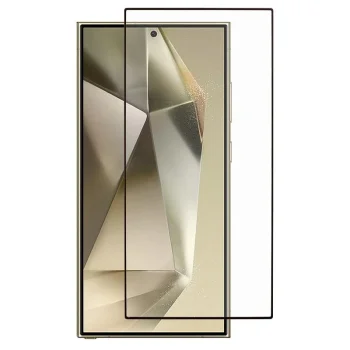 5D Aizsargstikls Samsung Galaxy S25 Ultra ( SM-S938 ), Melns Pilna Pārklājuma (Tempered Glass)