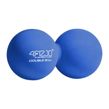 4Fizjo Double Ball dubultā masāžas bumbiņa, 13.5 x 6.5 cm, zila
