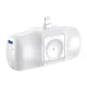 Ārējais akumulators Wozinsky WF16-YLS 5000 mAh 15W ar Lightning, USB-C vadu un Apple Watch lādētāju, balts