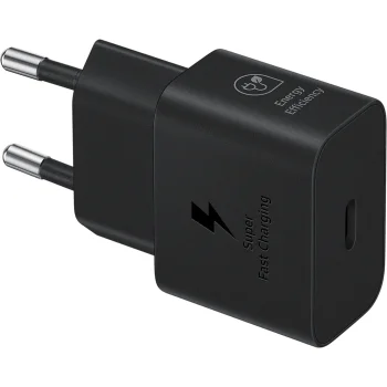 Samsung EP-T2510XBEGEU GaN lādētājs 25W ar USB-C kabeli, melns