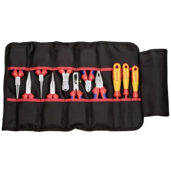 KNIPEX 00 19 41 knaipju un skrūvgriežu komplekts instrumentu somā, 11 gab., melns