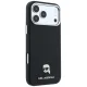 Karl Lagerfeld Grained Karl Head Metal MagSafe vāciņš iPhone 18 Pro / 17 Pro, melns