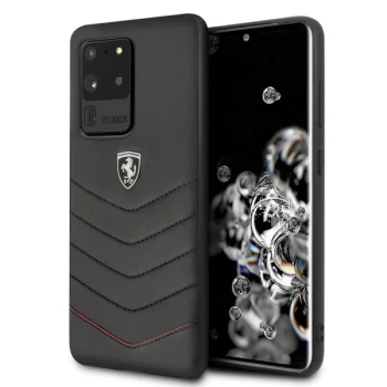 Ferrari Samsung Galaxy S20 Ultra vāciņš Heritage Quilted, melns