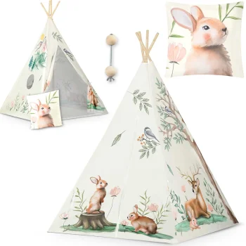 Nukido Bērnu Telts Vigvams, Smilškrāsas krāsā | Tent Tipi for Children