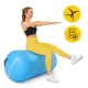 Piepūšamais vingrošanas rullis 4FIZJO Air Barrel 100 x 60 cm ar pumpi, zils