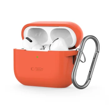 Austiņu maciņš Tech-Protect Silicone Hook, Apple AirPods Pro 1 / 2, oranžs