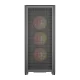 DarkFlash AIRNOVA datora korpuss ar 3 ventilatoriem, melns