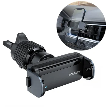 Acefast D9 Electric Car Air Vent Phone Bracket Electric Auto Lock Holder, Black | Automašīnas Telefona Turētājs ar...