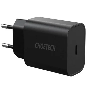 Choetech USB-C tīkla lādētājs, 25W, PD 3.0, melns