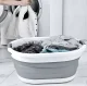 Salokāms veļas grozs un silikona bļoda ModernHome 20 L, balti pelēks