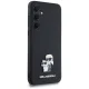 Karl Lagerfeld Samsung Galaxy A35 vāciņš Saffiano Karl&Choupette Pin, melns