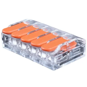 Vadu savienotāji ar svirām 5x 0.5–6.0 mm², 40A, 450V, 20 gab.