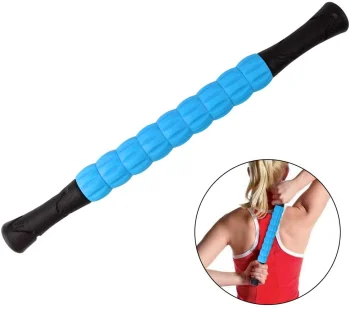 Masāžas Jogas Fitnesa Rullis ar Rokturi, Muskuļu Masažieris, Dažādas krāsas | Yoga Massage Roller
