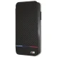 BMW Carbon Tricolor Stripe iPhone XS Max atverams vāciņš, melns