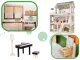 Bērnu Spēļu Koka Leļļu Māja ar Mēbelēm un LED Gaismu LULILO, 78cm | Play Dollhouse with Furniture