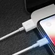 Dudao USB / Apple Iphone Lightning Data Charging Cable, 3A 1m, White | Ātrās Uzlādes Lādētājvads Datu Pārraides...