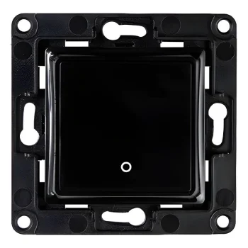 Shelly sienas slēdzis ar 1 pogu Wallswitch1Black, melns