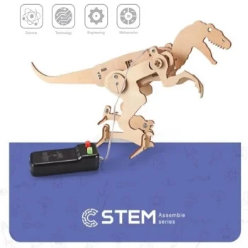 Koka konstruktors Robots T-Rex, STEM izglītojoša rotaļlieta