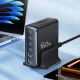 Tech-Protect DC160W-GAN 160W 6 portu sienas lādētājs - melns