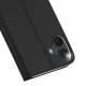 Atverams vāciņš Dux Ducis Skin Pro iPhone 16 Plus ar kartes kabatu un statīvu, melns
