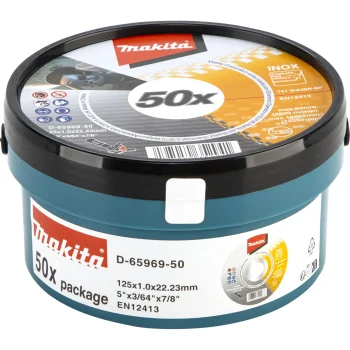 Griešanas disks Makita D-65969-50 125x1,0 mm INOX, 50 gab.