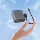 Ārējais akumulators Dudao K22+ 10000mAh 22.5W PD USB-C ar piekariņa kabeli, pelēks