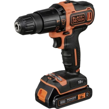Akumulatora triecienurbjmašīna-skrūvgriezis Black & Decker BDCHD18K-QW, 18V, 1x 1.5Ah