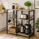 ModernHome Loft stila virtuves plaukts ar āķiem 90 cm, gaišs ozols
