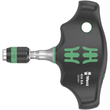 Skrūvgriezis Wera 416 RA ar T veida rokturi un Rapidaptor uzgaļu turētāju, 1/4" x 45 mm