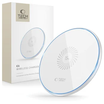 Tech-Protect QI15W-C1 bezvadu lādētājs 15W, balts