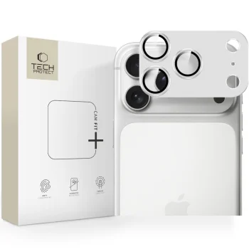 Tech-Protect Camfull Fit+ kameras aizsargstikls iPhone 17 Pro Max, sudraba