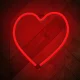 Forever Light LED Neons Sirds Sarkans USB / Baterijas