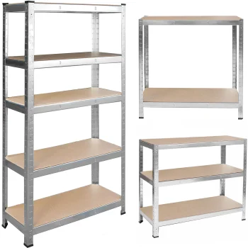 Humberg 4846 metāla noliktavas plaukts 180x90x40 cm, sudraba
