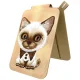 Nimmy New Big-Eye Cute Pets 2.0 Cat magnētiskais maciņš un statīvs, brūns