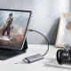 Ugreen 6-in-1 USB-C centrmezgls - 3x USB 3.2 / HDMI 4K 60Hz / SD / TF, pelēks