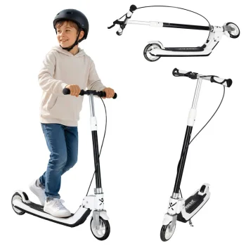 Saliekams bērnu skrejritenis Trike Fix ar LED riteņiem, melns