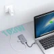 Choetech HUB-M15 9-in-1 USB-C centrmezgls (HDMI, VGA, RJ45, SD/TF), Pelēks