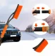 Teleskopiskā sniega birste un ledus skrāpis automašīnai