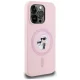 Karl Lagerfeld Silicone KC Body Ring MagSafe vāciņš priekš iPhone 14 Pro Max, rozā