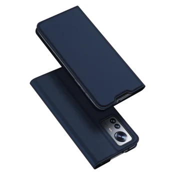 Dux Ducis Xiaomi 12 Pro atverams vāciņš maciņš grāmatiņa Skin Pro, zils